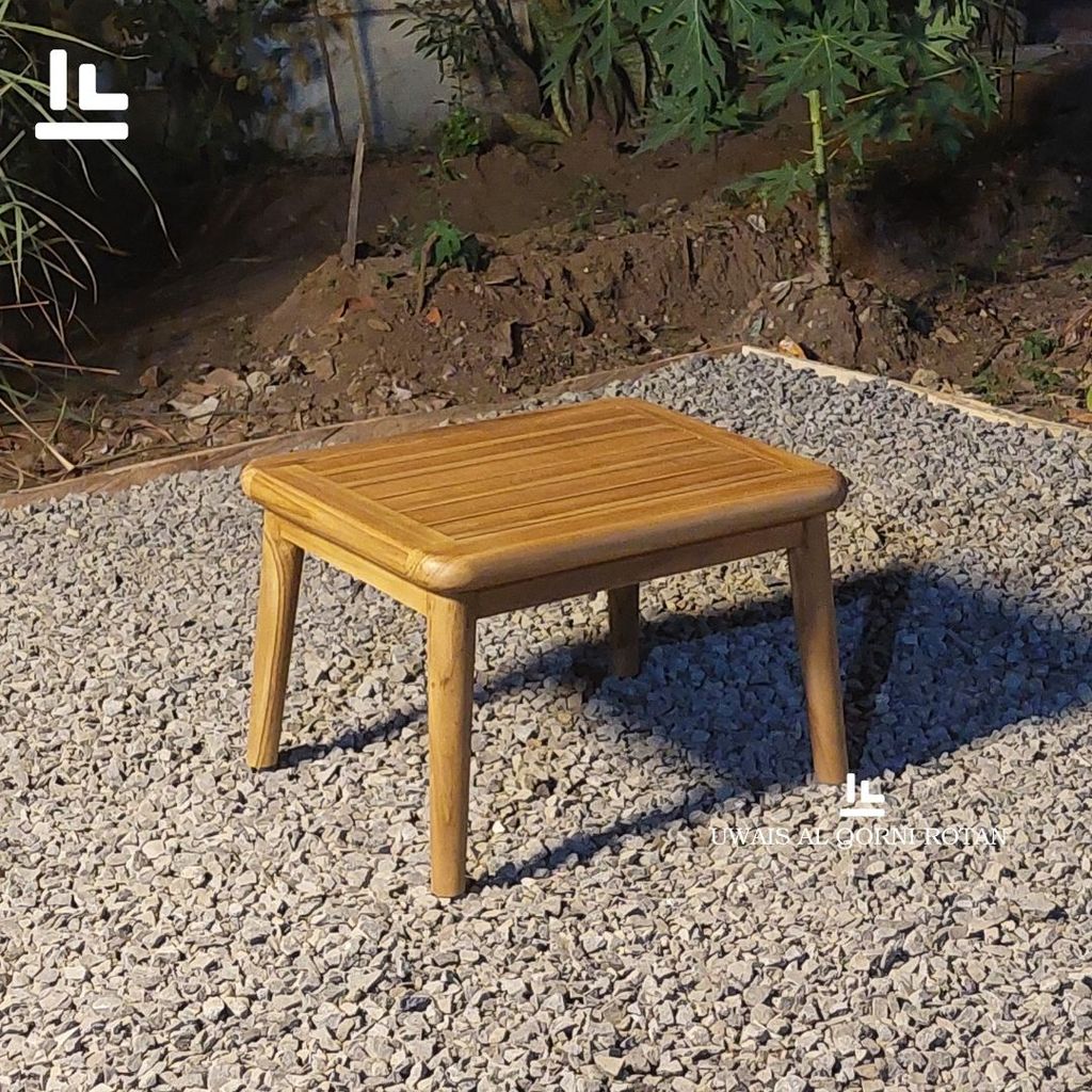 UWAIS RATTAN Meja Coffe Stool Jati Aesthetic - Coffe Table Wood Minimalis Kotak Persegi Custom