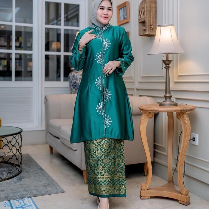 Kebaya setelan songket - Atasan kebaya modern dan elegan 2024 - kebaya Hitam songket wisuda - baju k