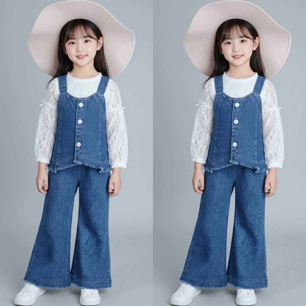 One Set Anak Perempuan Simple Stylish Usia 3–10 Tahun