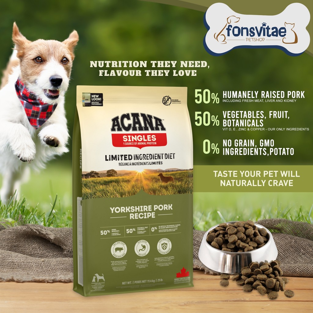 Acana Yorkshire Pork - Makanan Anjing GRAIN FREE