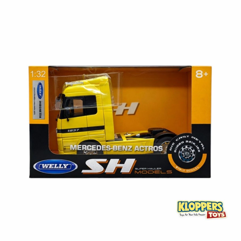 Diecast 1:32 Welly Mercedes Benz Actros - Yellow