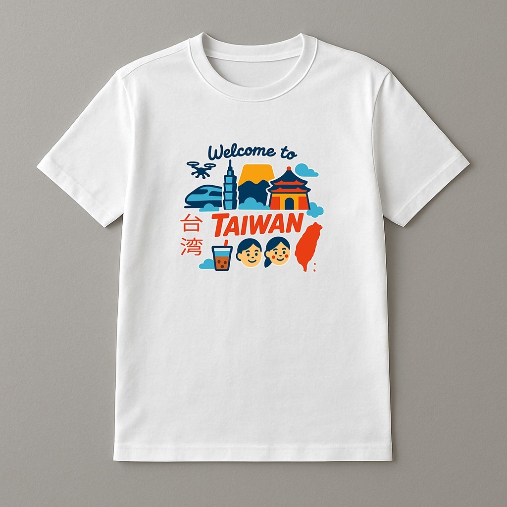 Kaos Oleh-oleh Taiwan | T-Shirt Khas Taiwan | Kaos Kenang-kenangan Wisata Taipei Taiwan