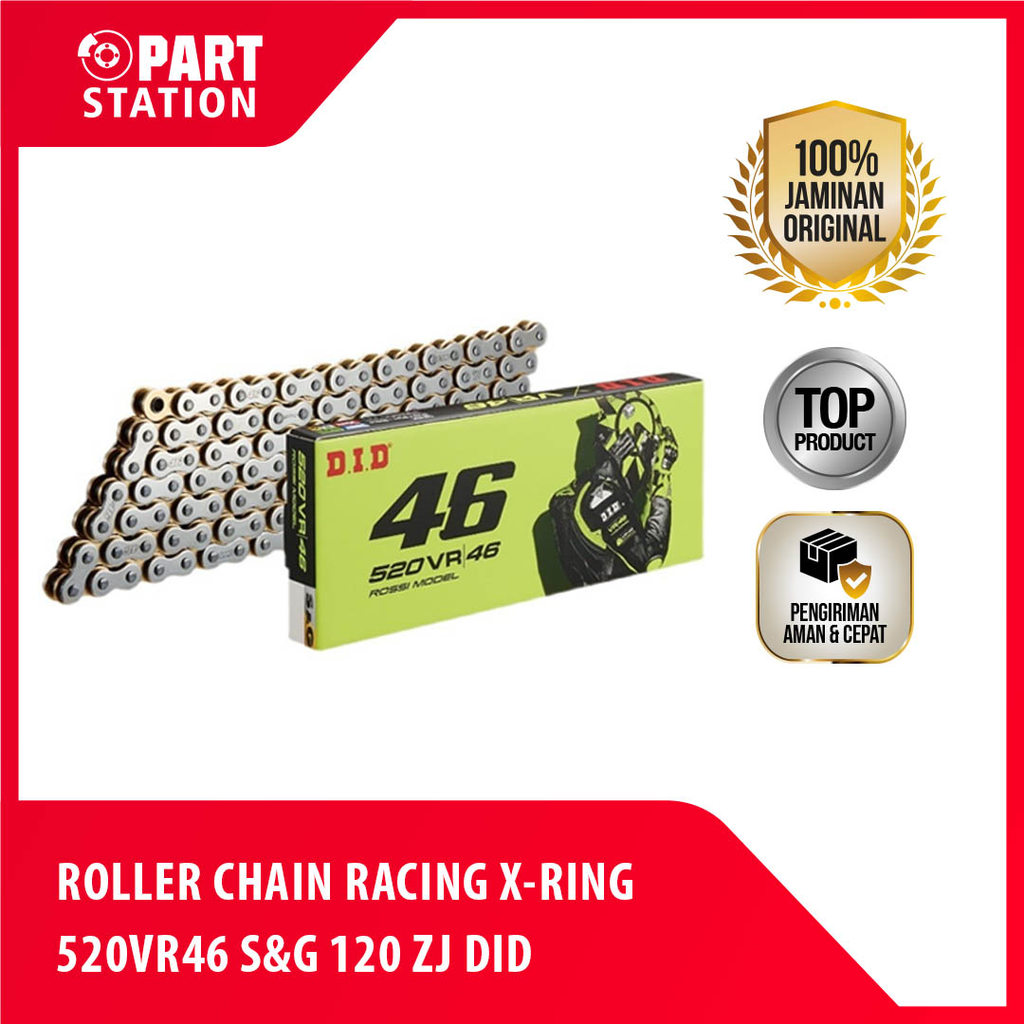 Rantai Motor DID 520VR46 X-Ring Racing 120 Original