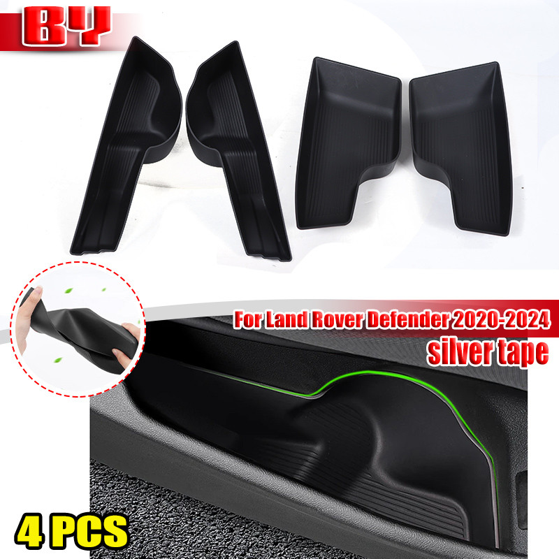 TPE Black For BMW 5 Series I5 G60 2024 Car Door Storage Box Organizer Tray Waterproof Anti rty Gate 