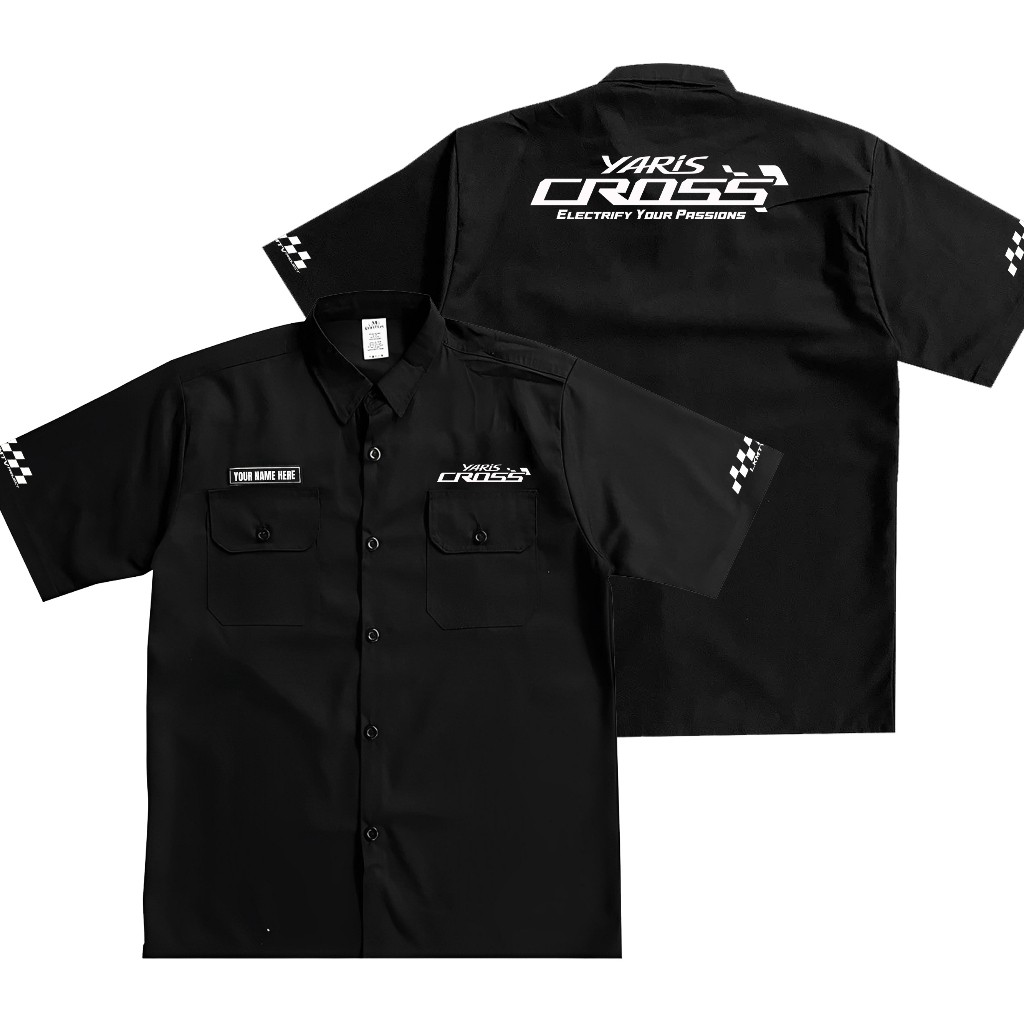 TOYOTA YARIS CROSS - Workshirts / Workwear / Kemeja Merchandise Community Club Unisex Lengan Pendek