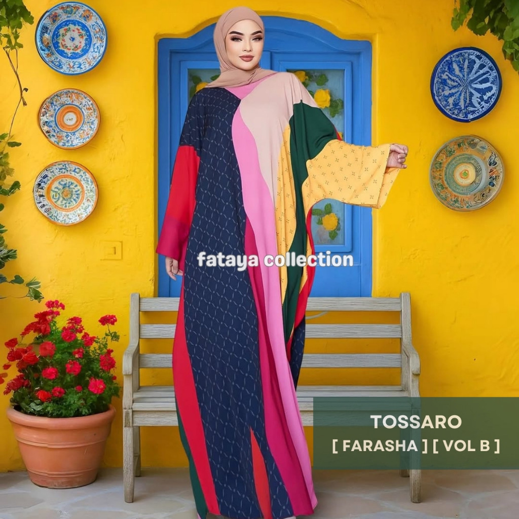 Fataya Collection TOSSARO Abaya Farasha Series - Kain Silk Italiano