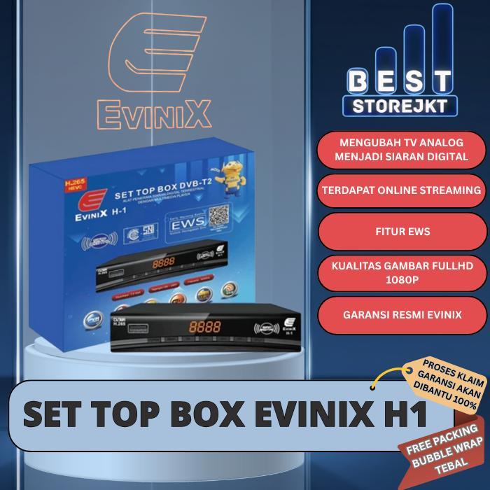 SET TOP BOX TV DIGITAL EVINIX H1 DVB T2 HD EWS / SET TOP BOX TV DIGITAL EVINIX H1 / ALAT TV DIGITAL 