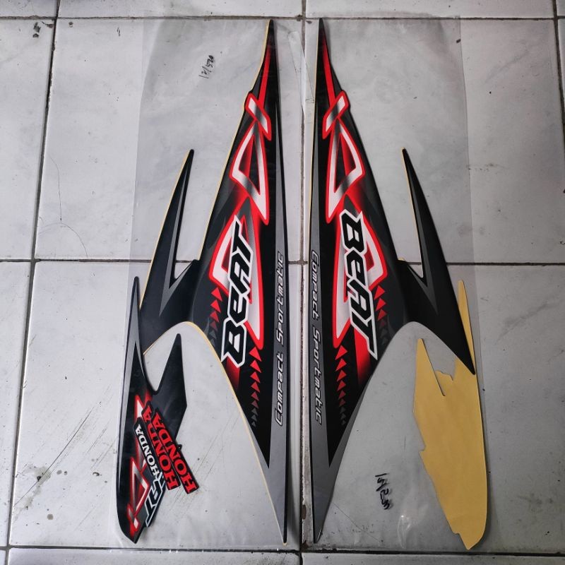 Striping sticker lis standar ori honda beat 2012 karbu warna hitam