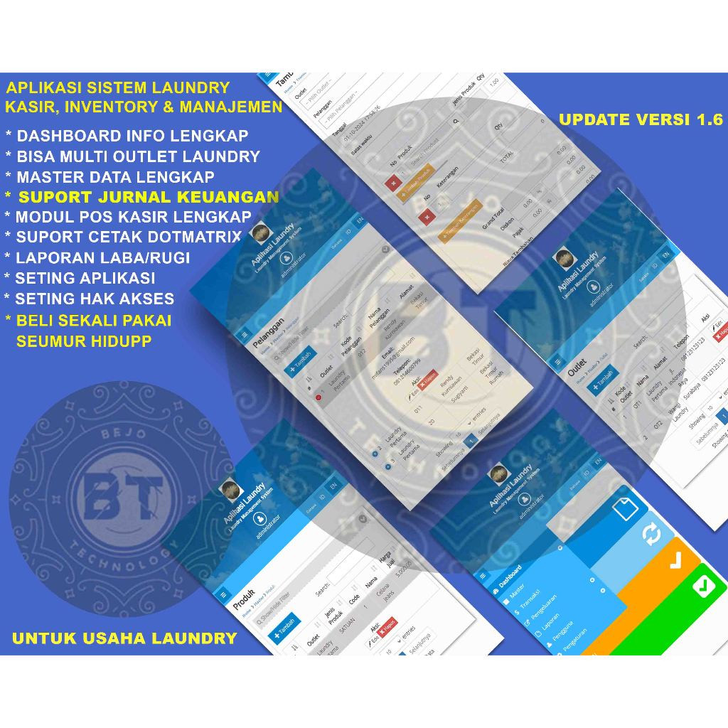 APLIKASI WEB SOURCE CODE POS KASIR LAUNDRY MULTI CABANG FULL SUPPORT SEKALI BAYAR UNTUK BANYAK PC