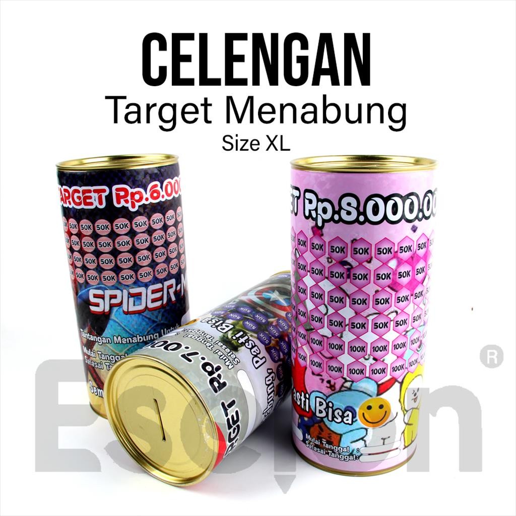Celengan TARGET sz XL / Celengan Target Kaleng XL