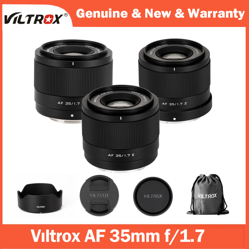 Lensa Otomatis Viltrox AF 35mm F1.7 APS-C untuk Kamera Mirrorless Sony E Nikon Z Z30 Z50 Fujifilm XF