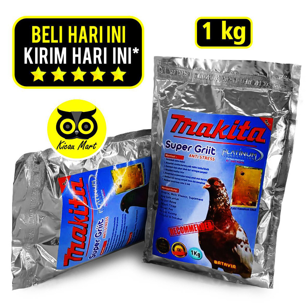 KICAU MART Grit Asinan Makita Super Grit Platinum Pakan Makanan Tambahan Burung Merpati Perkutut Der
