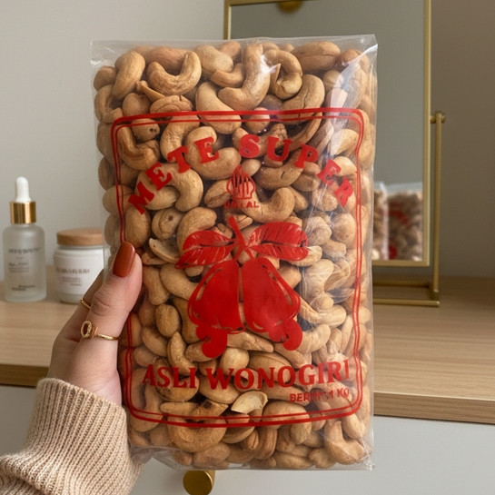 Kacang Mede Oven Super Matang 1Kg Mete Utuh Panggang Mente Roasted Khas Wonogiri