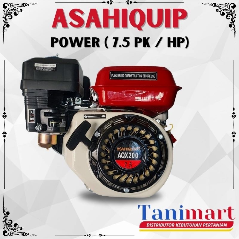 ENGINE PENGGERAK ENGINE ASAHIQUIP 7.5 PK / 7.5 HP / MESIN PENGGERAK 7.5 PK / MESIN PENGGERAK BENSIN 