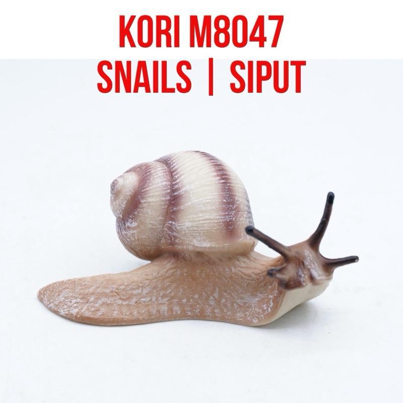 KORI Snails Slug Siput Bekicot Gastropoda Achatina Fulica Mainan Figure Binatang Miniature Hewan Ani