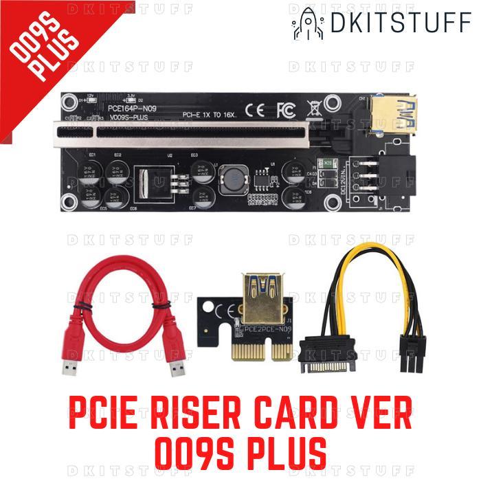 PCI-E PCI Riser Card Ver 009S Plus USB 3.0 - GPU Mining 8 Kapasitor