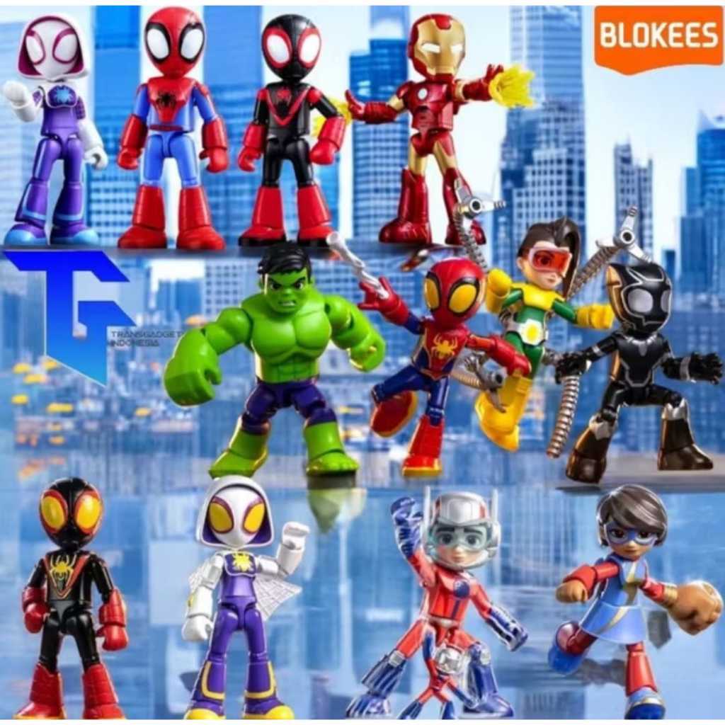 LE BLOKEES  MARVEL SPIDEY AMAZING LEVEL 03 02 01 PRECOOL MAINAN ACTION FIGURES SPIDERMAN PETER PARKE