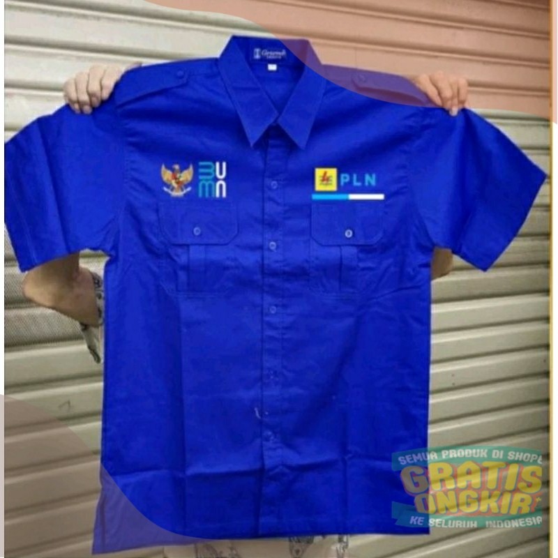 KEMEJA BUMN PLN BAJU PLN BORDIRpakaian pria lainnya