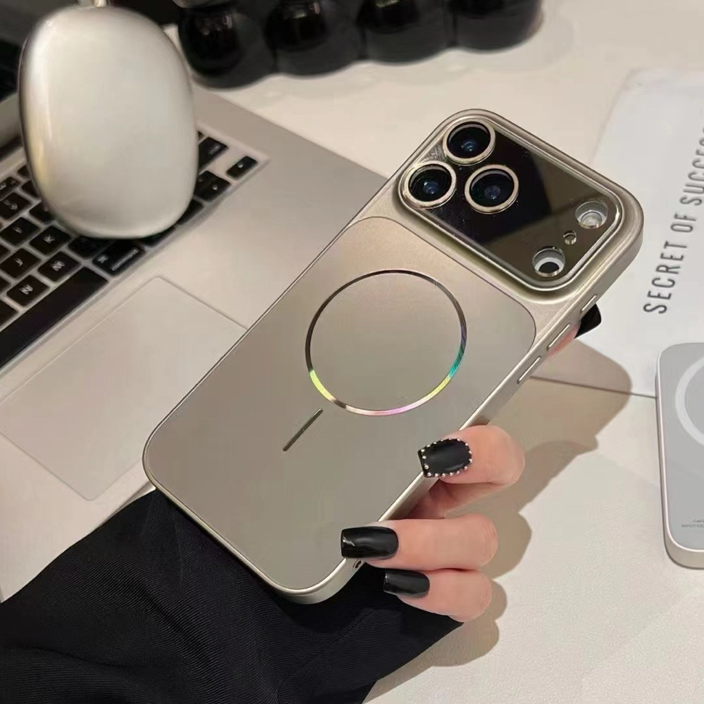 METALLIC FLOWING MAGSAFE PREMIUM CASE FOR IPHONE 13 14 15 16 17 PRO MAX Casing Mewah