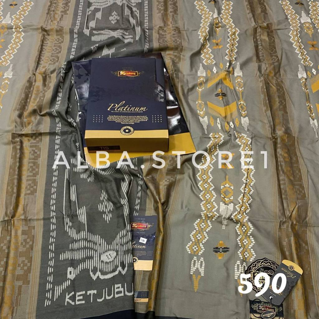 SARUNG KETJUBUNG PLATINUM GOLD ORI/Grosir Sarung/Sarung Ketjubung Murah Platinum Grade Gold harga pr