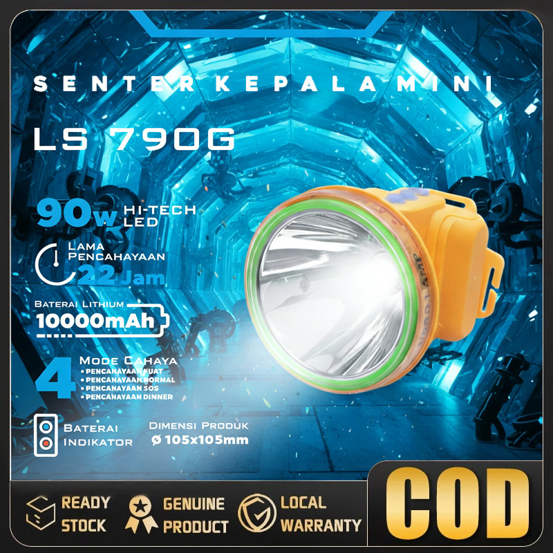 COD Senter kepala LED untuk menyelam SENTER KEPALA LED 100 WATT PREMIUM ULTRALITE  CAHAYA TERANG BIS