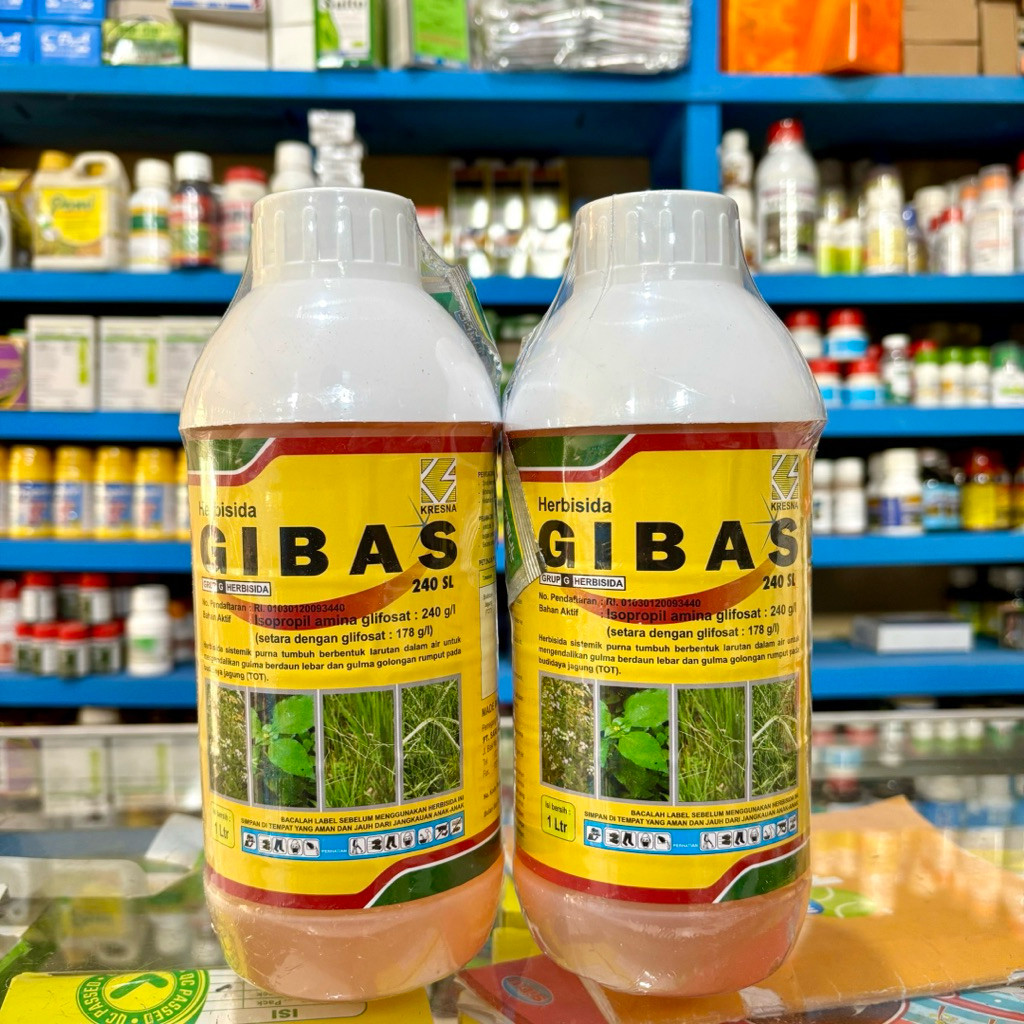 Herbisida GIBAS 240SL 1 Liter - Racun Rumput Sistemik Gibas Pembasmi Rumput Membandel
