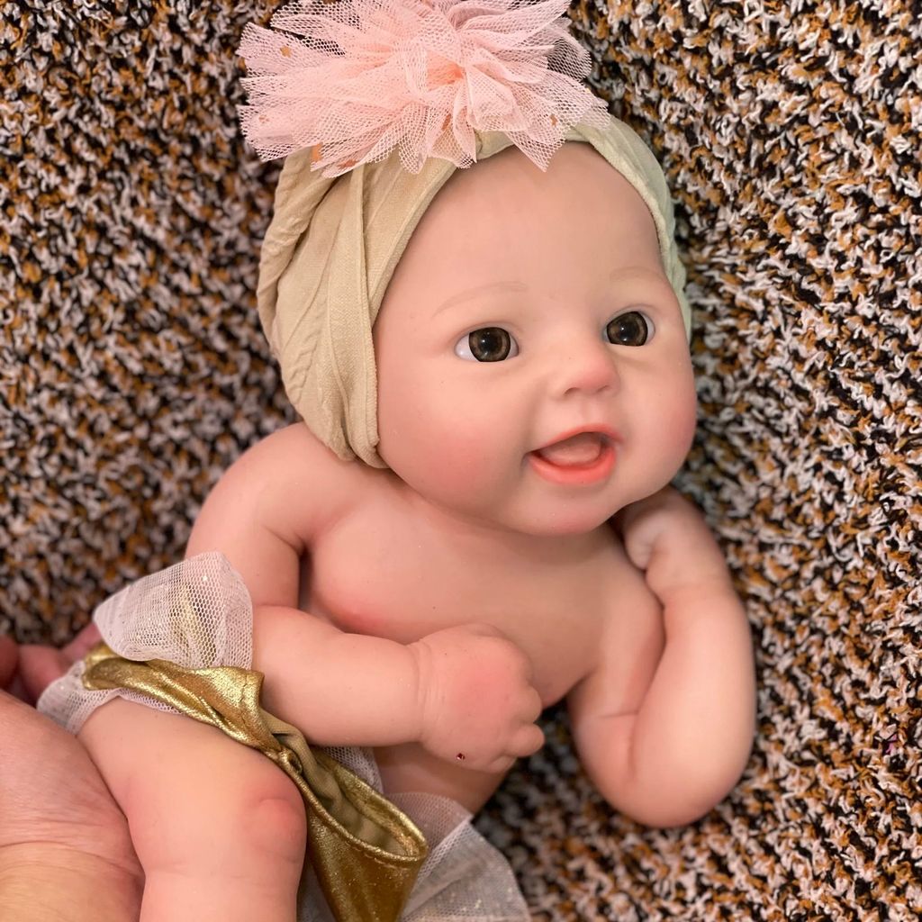 40CM Silicone Girl&Boy Bebe Reborn Full Soft Silicone Reborn Doll Painted/Unpainted Newborn Doll Bon