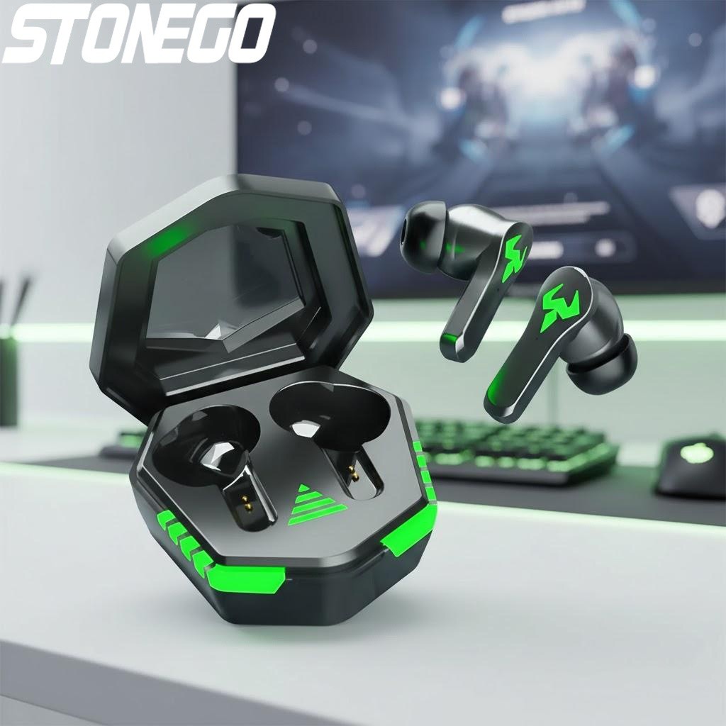 Wireless Gaming Headsets TWS Bluetooth Earphones with Microphone 9D Stereo Surround Sound Quality Co