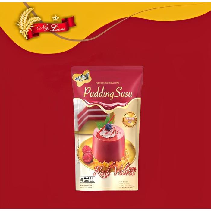 PREMIUM NUTRI JELL Pudding Susu Red Velvet / Puding 110 gram .
