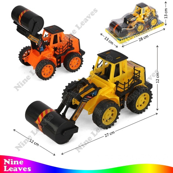 Mainan Kendaraan Konstruksi Truk Bulldozer Roller Friction Bulldozer