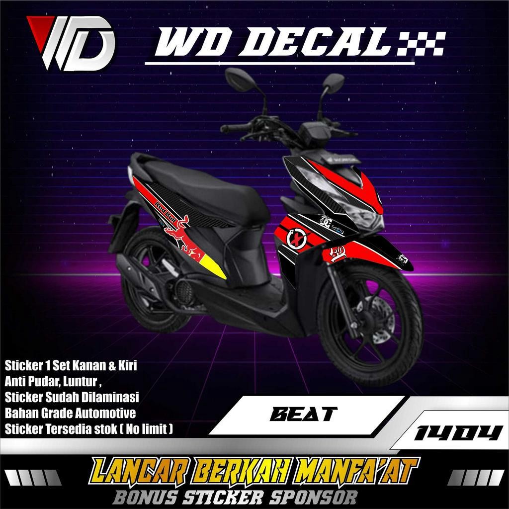 SKL 01404 DECAL STICKER SEPEDA MOTOR HONDA BEAT STREET