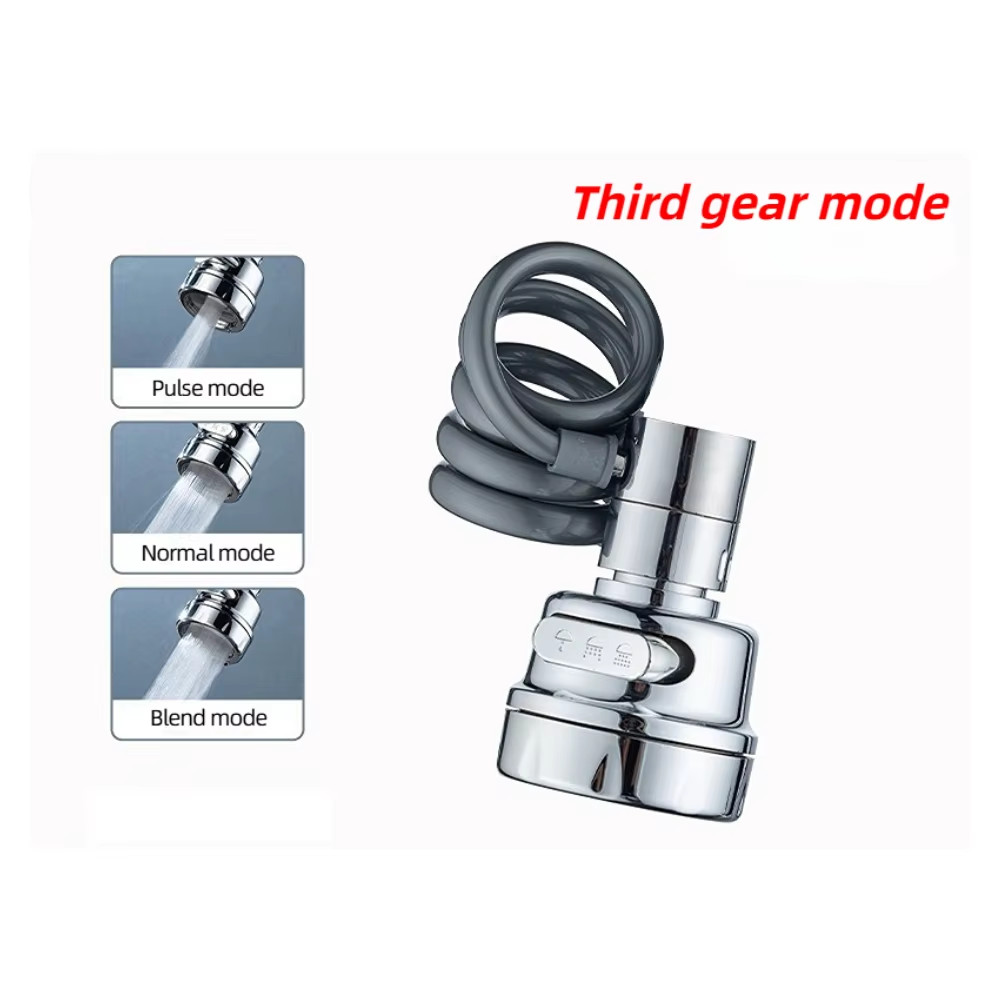 Kiten Faucet Extender with Stretable Hose Bathroom Sink Sprayer 3 Modes Faucet Sprayer Attament Fauc