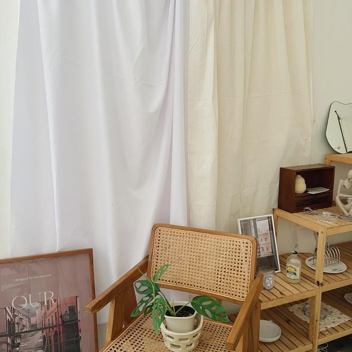 [MINIHOME] kain backdrop BW polos kain background aesthetic foto studio putih korea properti foto ba