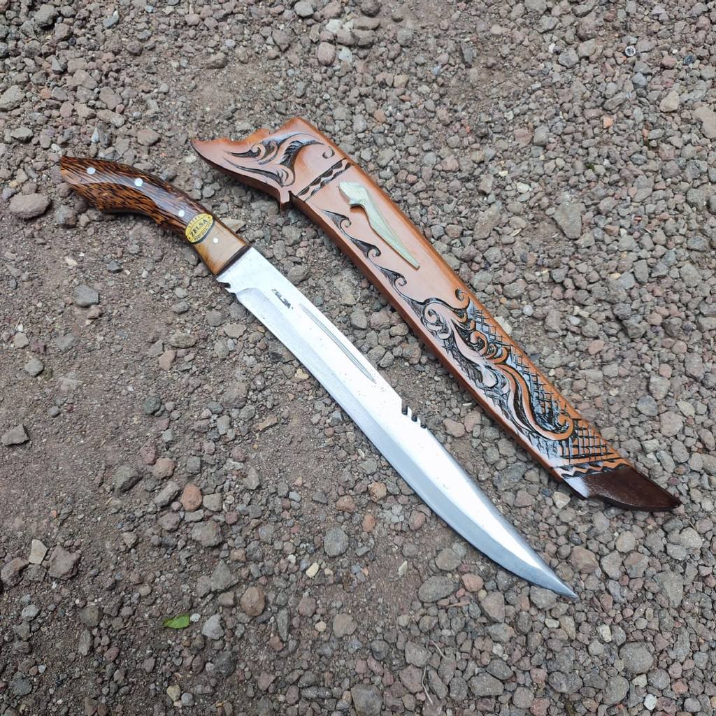 GOLOK BAJA PUTIH ASLI GOLOK SEMBELIH SAPI ZELSA UKIR UKURAN JUMBO TAJAM ASLI CIBATU