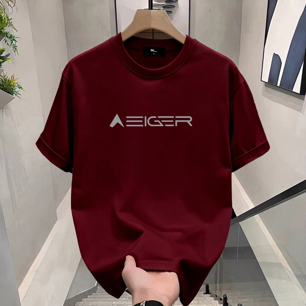 Kaos EIGER Original Style Pria Wanita Oversize Casual Tee Motif Sablon Bahan Cotton Premium Adem Nya