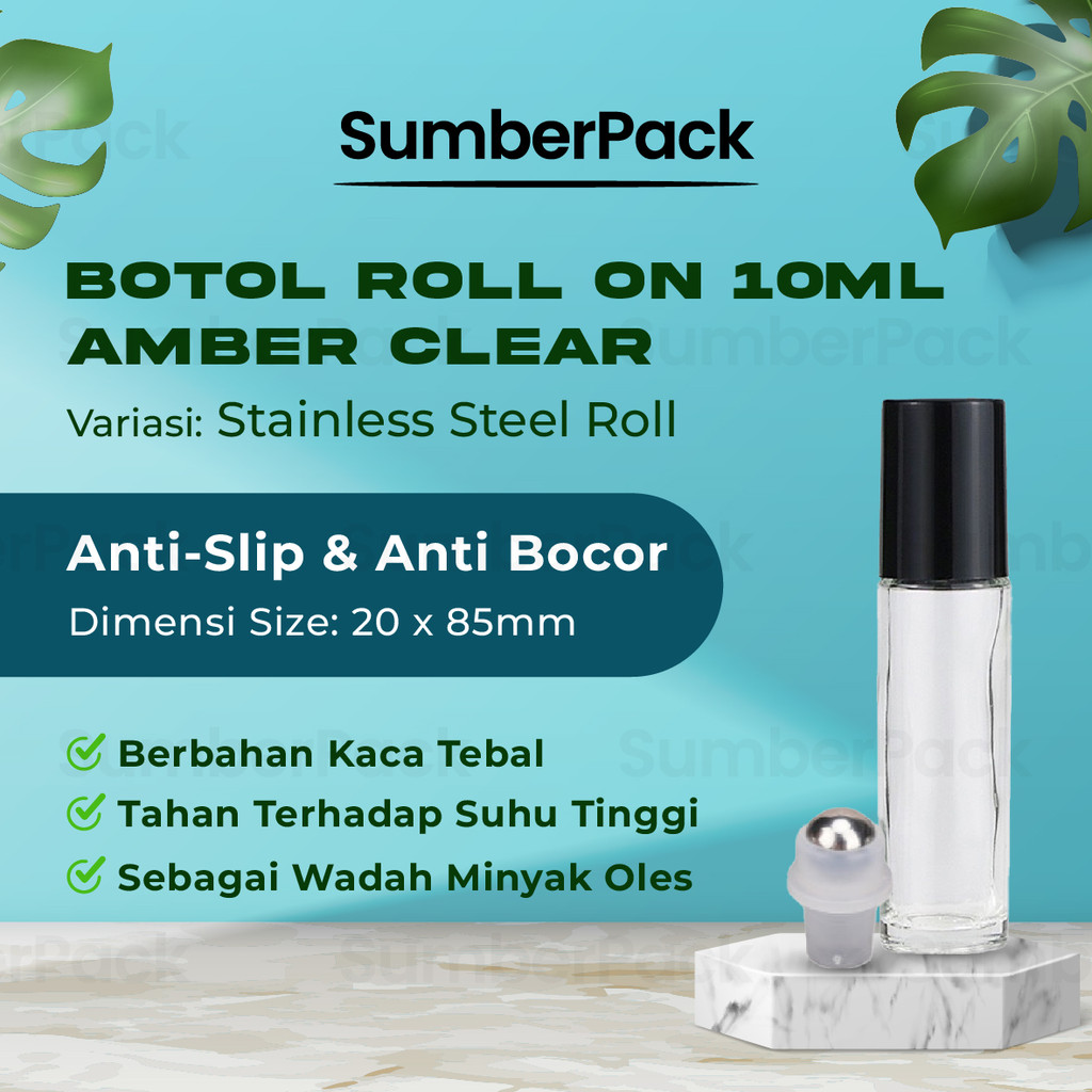BOTOL ROLL ON CLEAR 10ML / BOTOL ROLL ON 10ML BENING