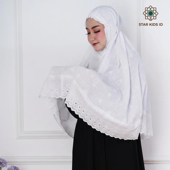 Bergo Umroh Wanita Putih Jumbo Perlengkapan Haji & Umroh