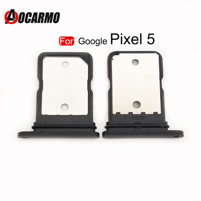 Black / Green SIM Card Socket Slot Sim Tray Reader Holder For Google Pixel 5 Replacement Parts
