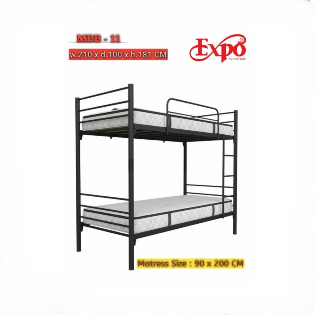 HAPPY IDEA - Ranjang Susun Besi Kuat Kokoh Ranjang Mess Ranjang Kost EXPO M11 Ranjang Besi Bunk Bed 