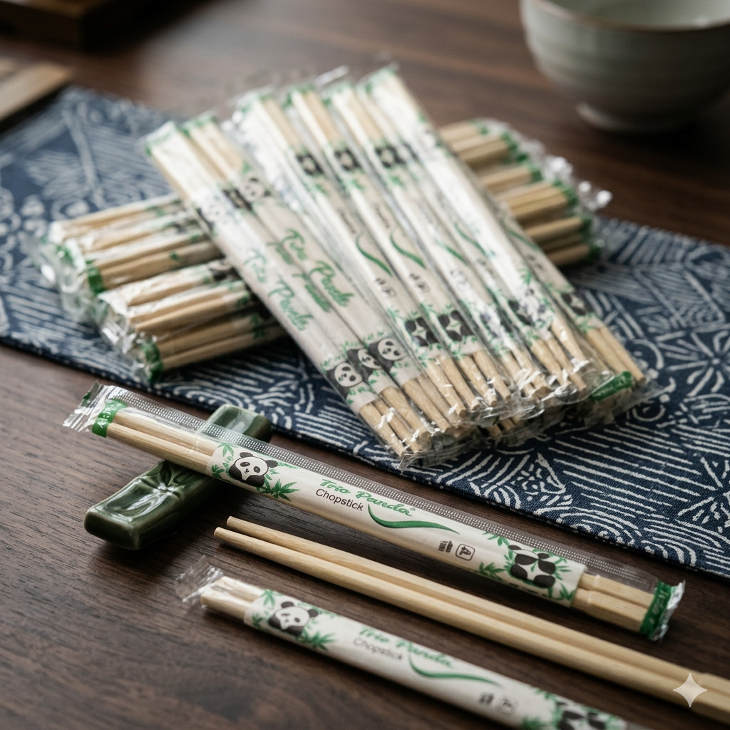 SUMPIT BAMBU PANDA HIGIENIS DAN HALUS | SUMPIT BAMBU 1 PACK ISI 50 PASANG