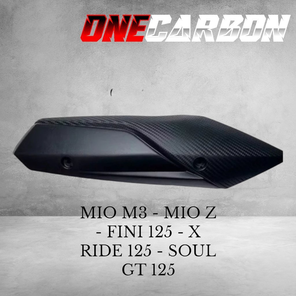 TUTUP KNALPOT MIO M3 MIO S Z ,SOUL GT 125 TAMENG FINO 125 ,X RIDE 125 ONECARBON VARIASI27 BLACK CARB