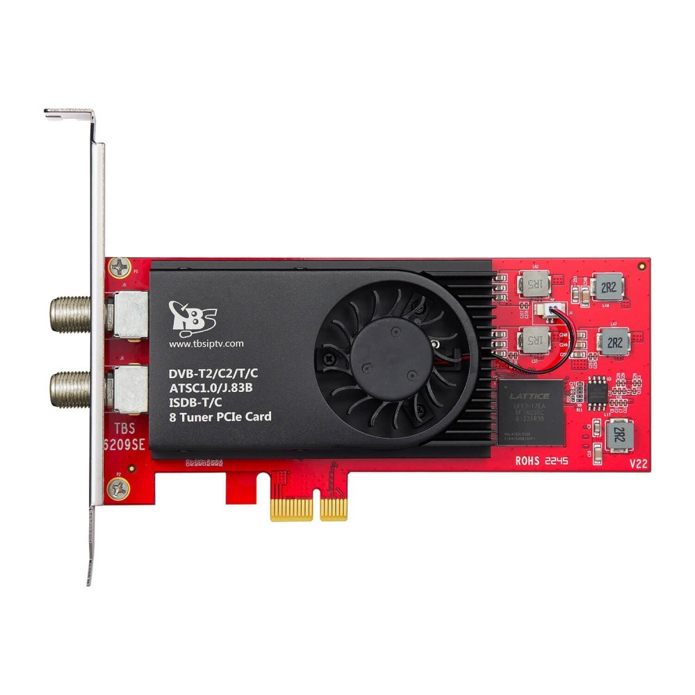 TBS6209se DVBT2C2 ISDBTATSC10 Octa PCIe TV Tuner Card
