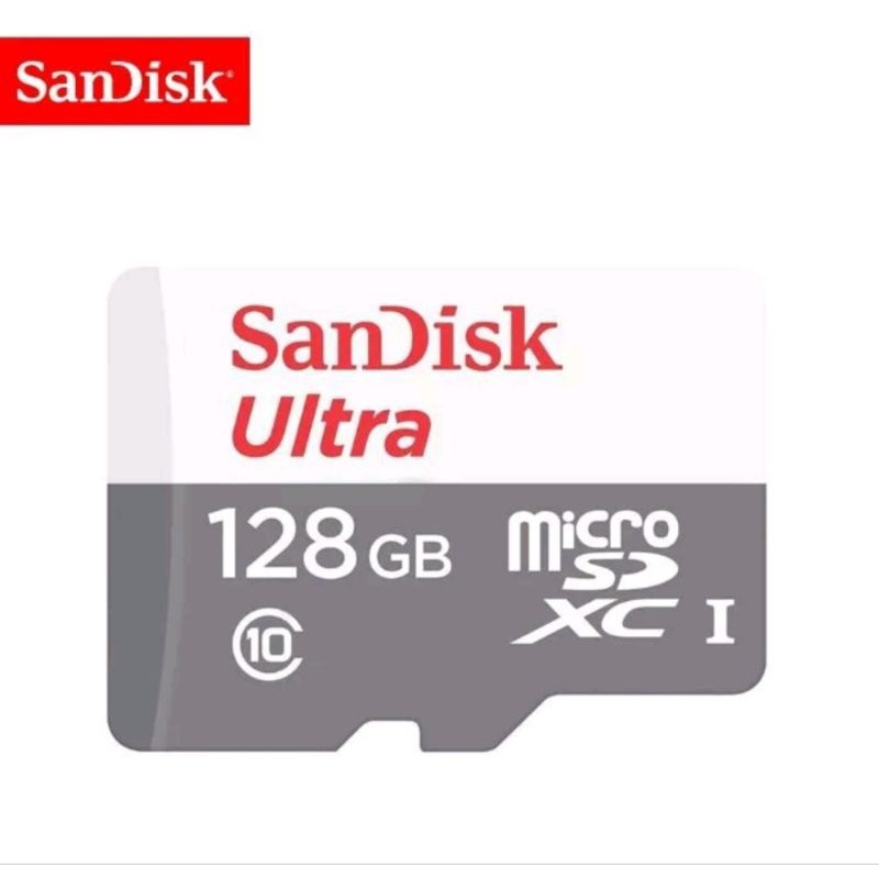 MEMORY CARD MICRO SD 128 GB SANDISK ULTRA MICROSD 128GB ORIGINAL RESMI MMC MEMORY CARD SANDISK HARDI