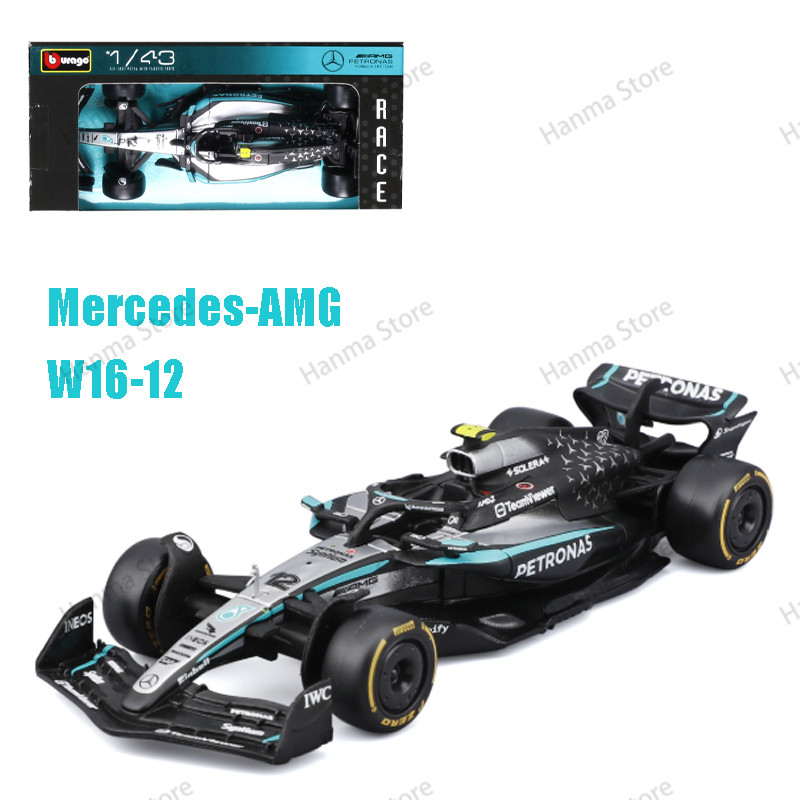 2025 Bburago 1:43 2024 Mercedes F1 W15#44  W16 #63 #12Alloy Luxury Vehicle Diecast Cars Model Toy Ch