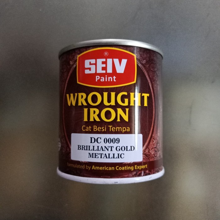 Seiv Paint Cat Pagar Cat Besi Tempa DC 0009 Briliant Gold / Emas Metallic Kemasan Kecil isi 250cc
