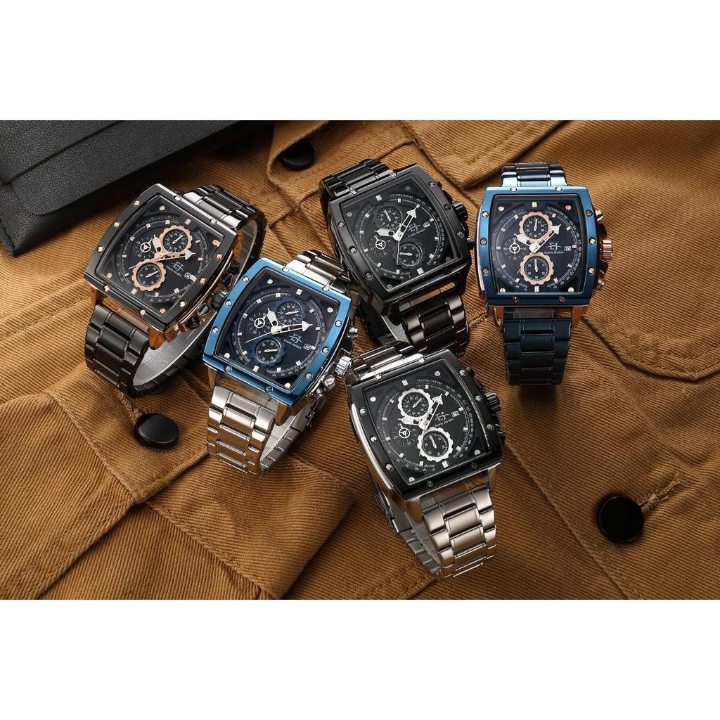 JAM TANGAN PRIA EVANS JAYDEN 9463-1 RANTAI ORIGINAL ANTI AIR free box