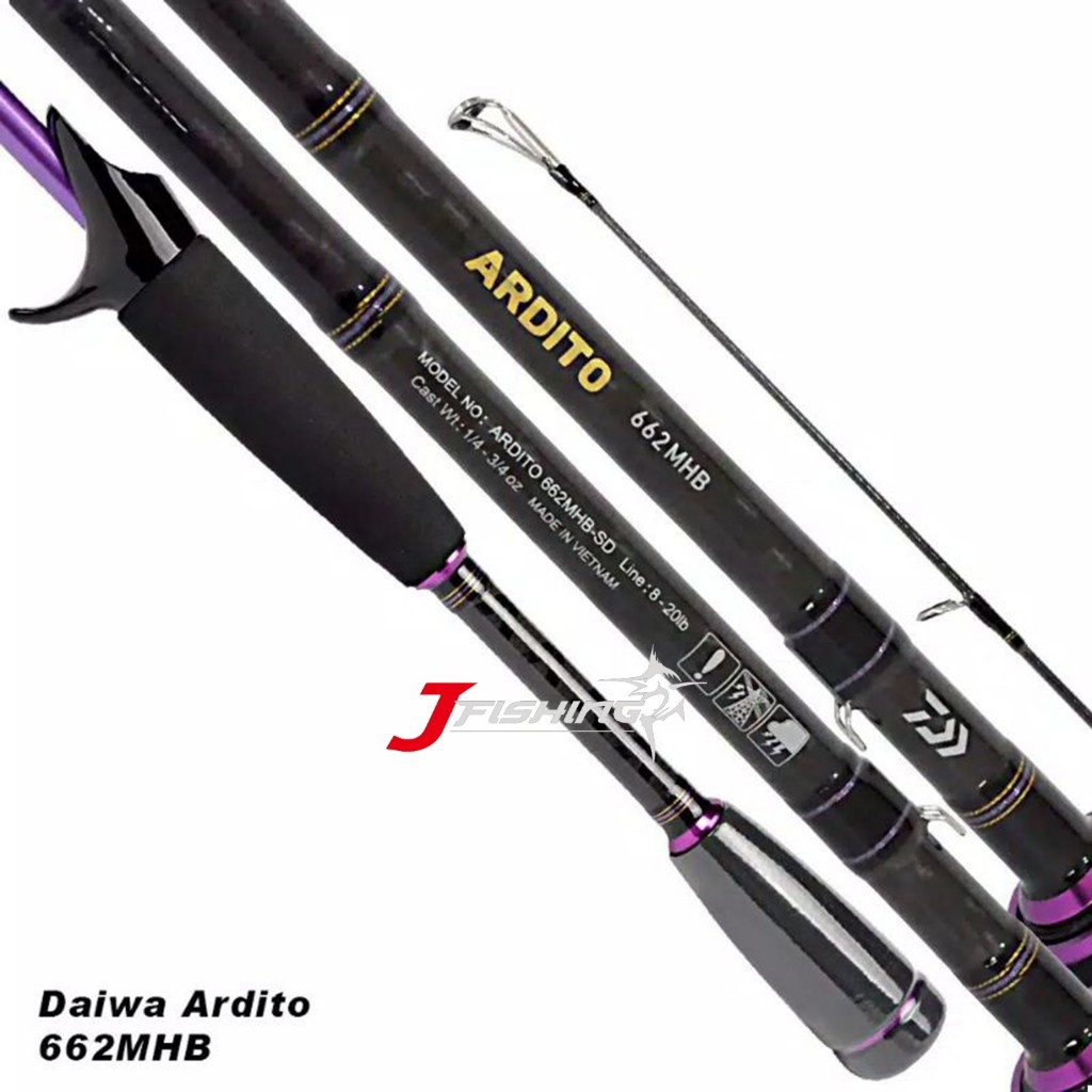 Joran DAIWA Ardito 601MB 601MHB 661MHB 6001MS | One Pieces | Bait Casting | Kolam Pantai Pinggiran |