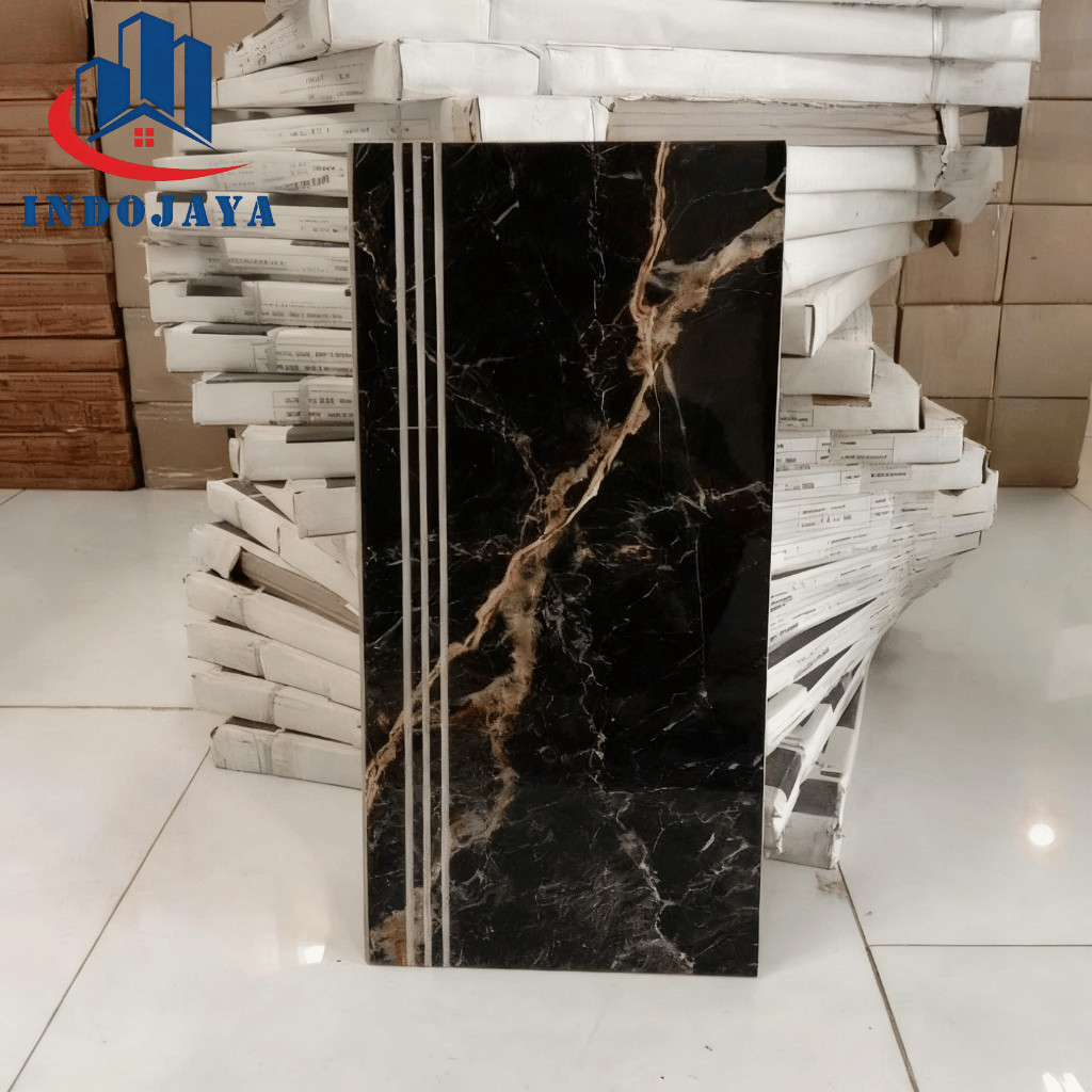 Granite Tile Tangga Marmer Black Gold 30x80 30x120 Stepnosing List Plint Keramik Granit Custom Size