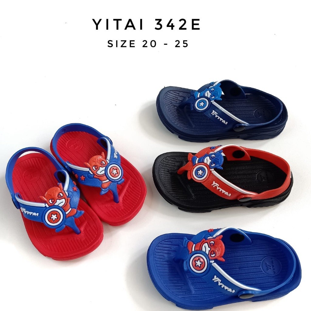 Sandal Anak Cowok bahan Eva TALI BELAKANG YITAI 342