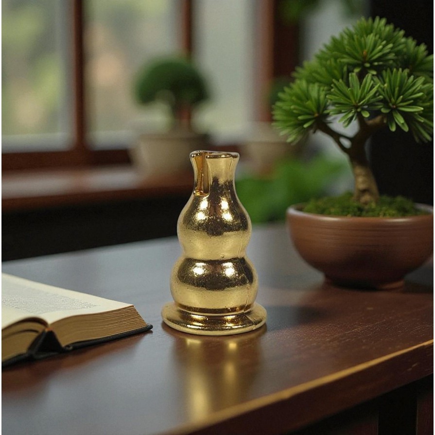 Tempat Dupa Labu Botol Mini Zinc Alloy Koleksi Pajangan Antik
